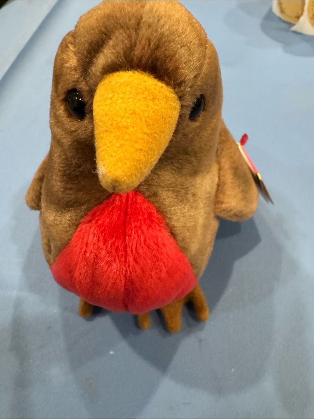 Brown Plush Bird with Yellow Beak and Red Chest Ty 1997 Robin the Bird